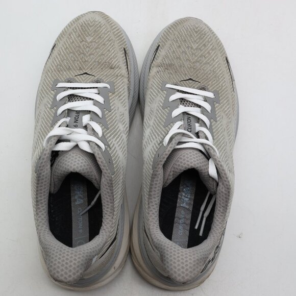 Hoka One One Clifton 9 Men's Size 12 D Harbor Mist Black Gray White 1127895 HMBC - Picture 7 of 11